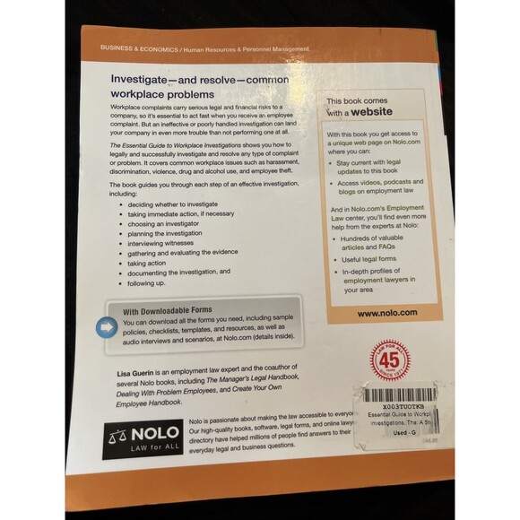 Milo 4th Edition Essential Guide To Workplace Investigations - Picture 2 of 2